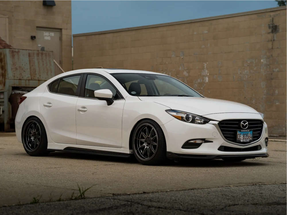 2017 Mazda 3 with 18x9 35 XXR 527d and 215/45R18 Dunlop Sp Sport