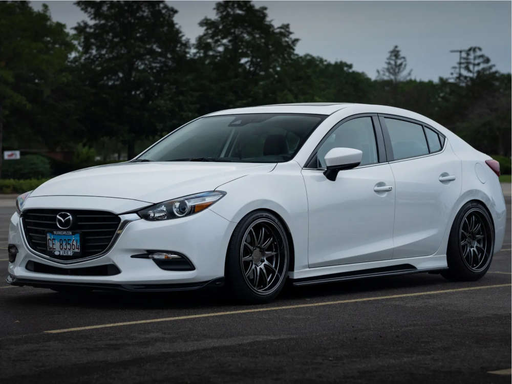 2017 Mazda 3 with 18x9 35 XXR 527d and 215/45R18 Dunlop Sp Sport