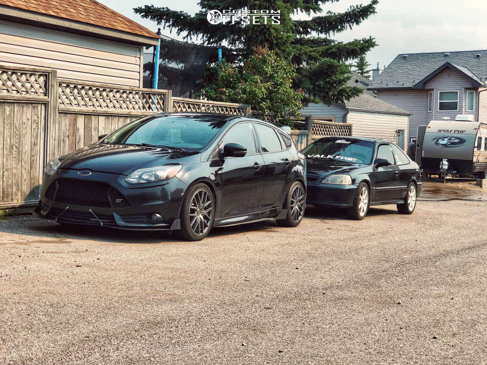 2014 Ford Focus with 18x8 40 Touren Tr60 and 245/40R18 Dunlop Direzza ...
