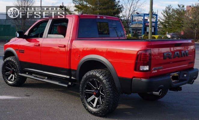 2016 Ram 1500 with 20x9 -12 Havok H107 and 295/65R20 Nitto Trail ...