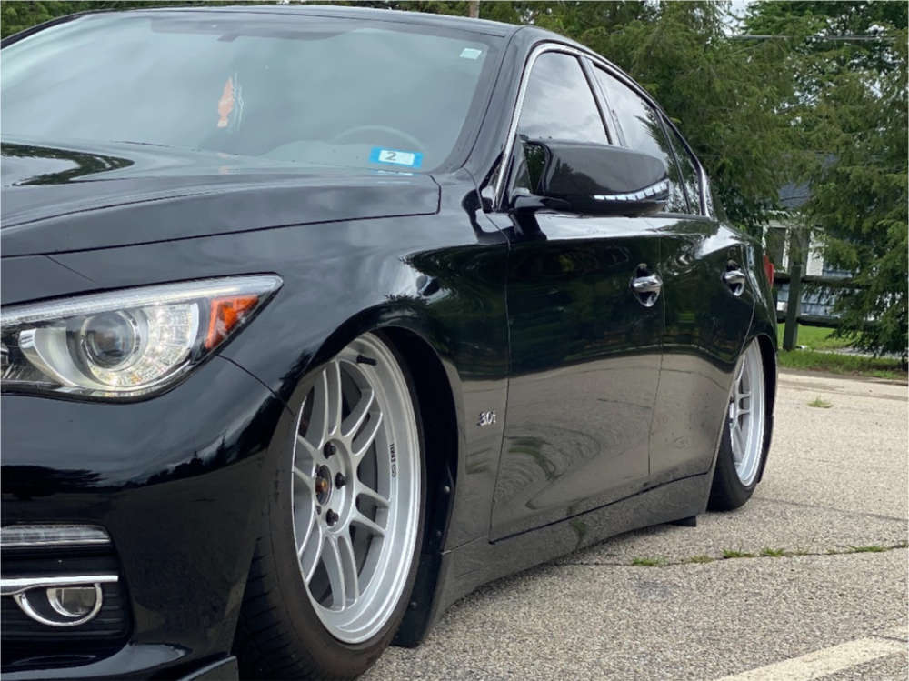 2016 INFINITI Q50 with 18x9.5 15 Enkei Rpf1 and 245/40R18 Riken Raptor