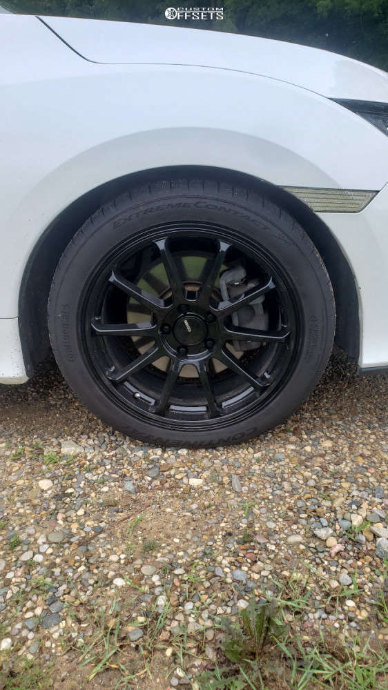 2018 Honda Civic with 18x8 35 Enkei Px10 and 245/40R18 Continental Extreme Contact Sport and