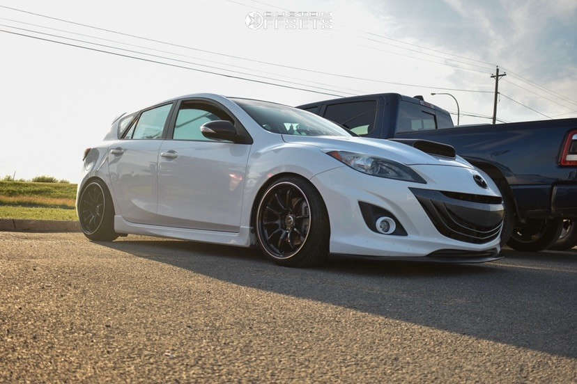 2013 Mazda MazdaSpeed3 with 18x9.5 38 AVID1 AV40 and 215/40R18