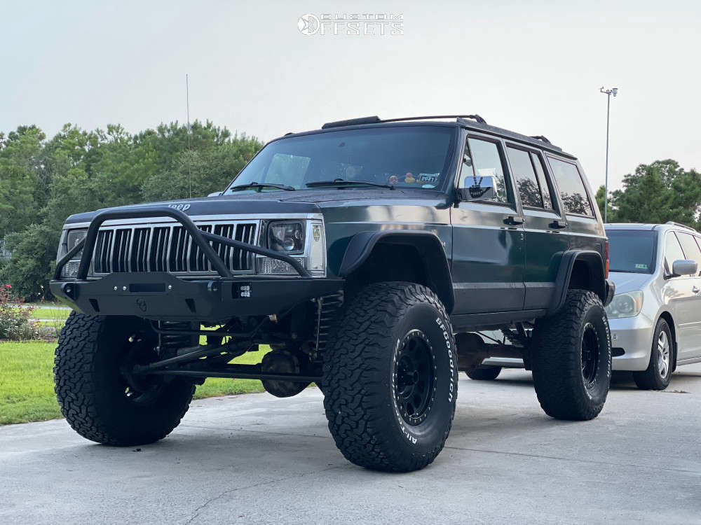 1 1996 Cherokee Jeep Sport Rough Country Suspension Lift 45in Method Mr305 Black