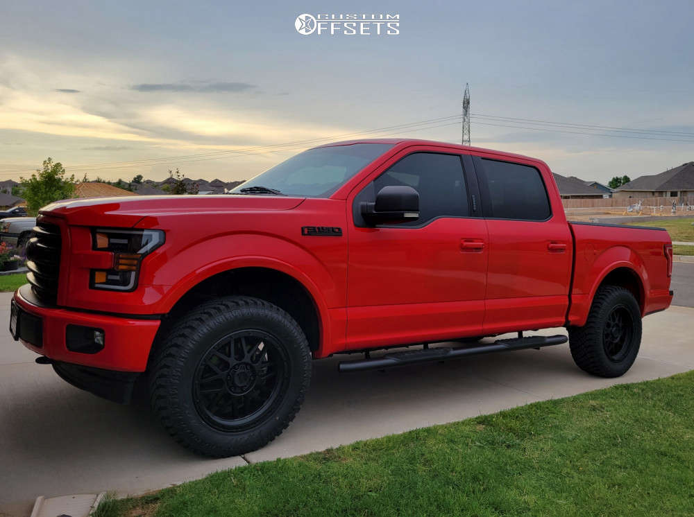 2017 Ford F150 with 20x9 18 KMC XD135 Grenade and 295/60R20 Atturo Trail Blade Xt and Leveling