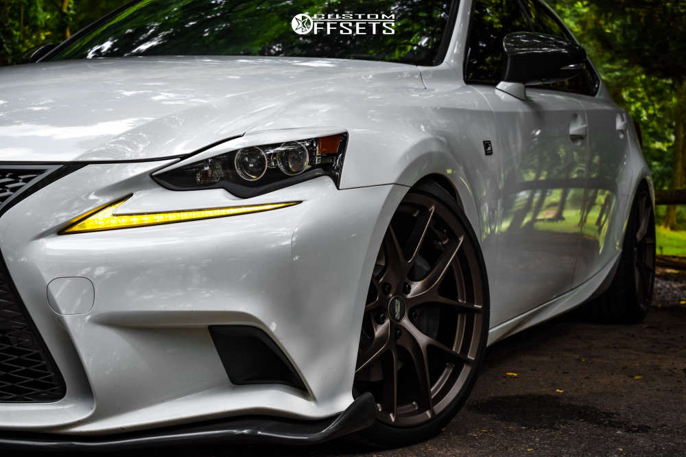 2016 Lexus IS300 with 19x8.5 30 ESR Rf2 and 225/35R19 Continental Extreme Contact Sport and