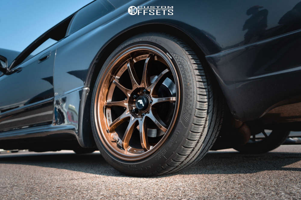 1994 Nissan Skyline with 18x9.5 22 Rays Engineering Ce28n and 245
