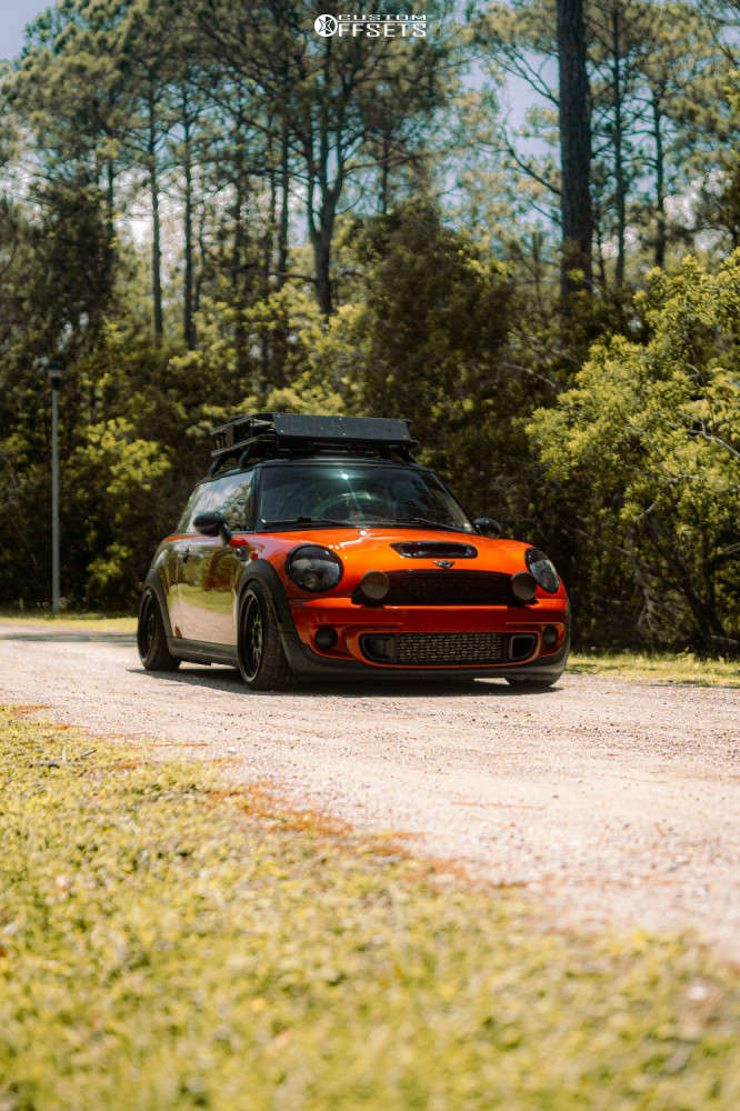 2011 Mini Cooper with 17x8.5 30 JNC Jnc005 and 205/40R17 Firestone Indy ...