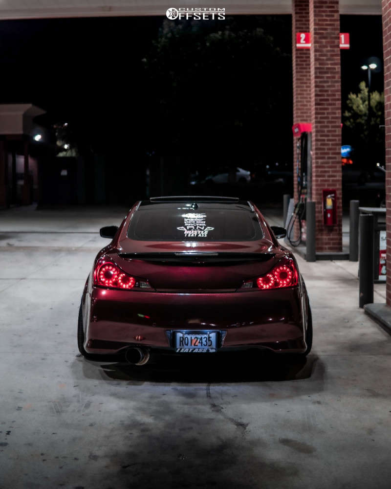 2008 INFINITI G37 with 19x10 12 Anovia Elder and 235/35R19 Delinte D7