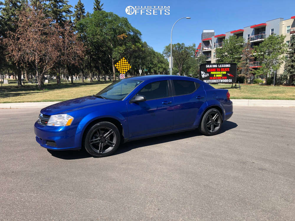 2013 Dodge Avenger with 18x9 30 TSW Mechanica and 245/45R18 Hankook
