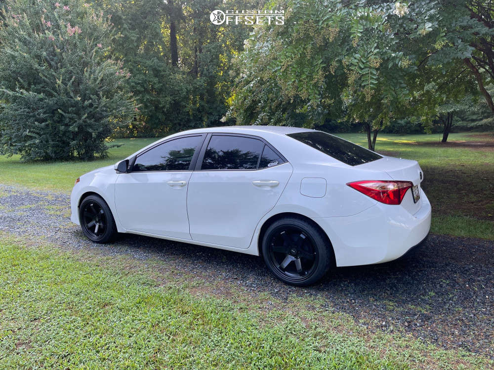 2019 Toyota Corolla with 18x9.5 38 AVID1 AV6 and 245/35R18 Continental