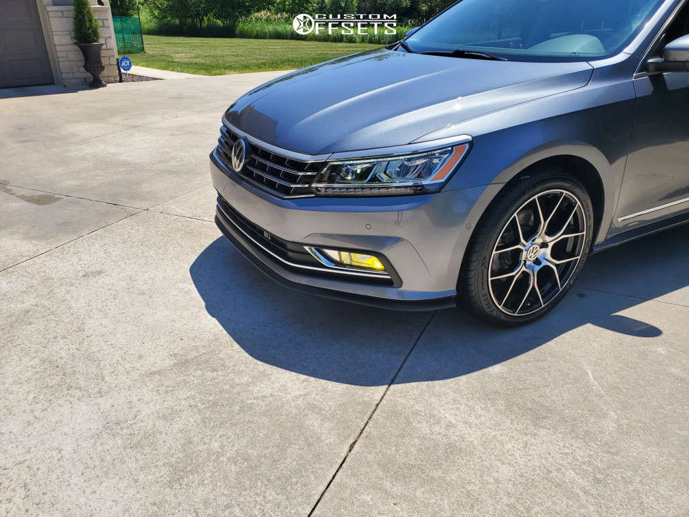 2017 Volkswagen Passat with 19x8.5 45 ASA GT15 and 245/40R19 Goodyear