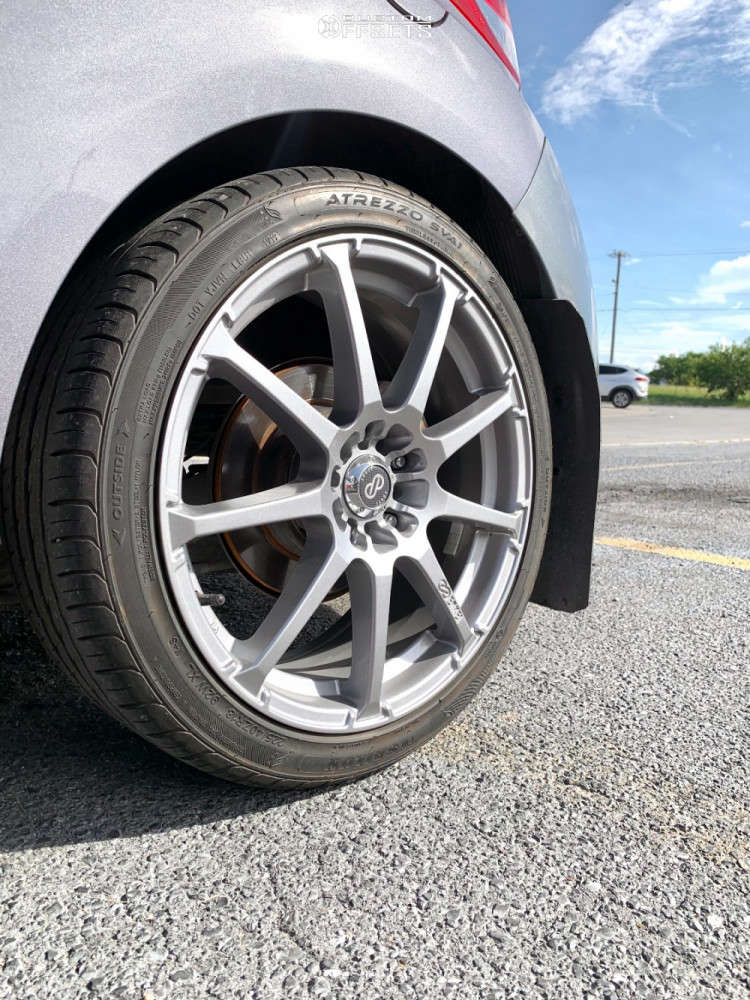 2016 Hyundai Veloster with 18x7.5 38 Enkei Edr9 and 225/45R18 Atrezzo