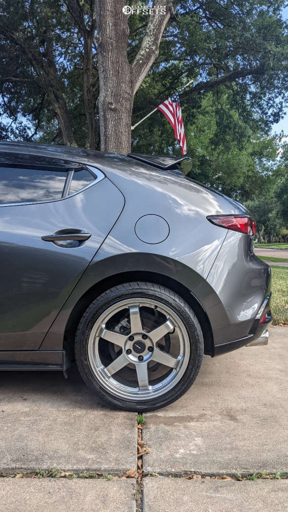 2019 Mazda 3 with 18x8 35 AVID1 AV6 and 235/40R18 Achilles Atr