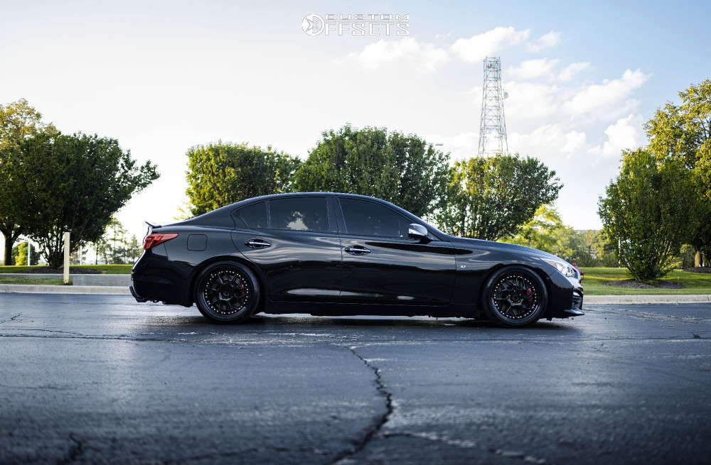 2015 INFINITI Q50 with 19x9.5 22 Aodhan Ds01 and 235/35R19 Goodyear Eagle F1 Asymmetric As and