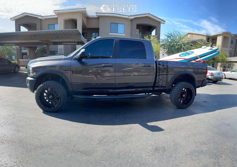 2018 Ram 2500 with 22x12 -51 Vision Rocker 412 and 35/12.5R22 Atturo ...