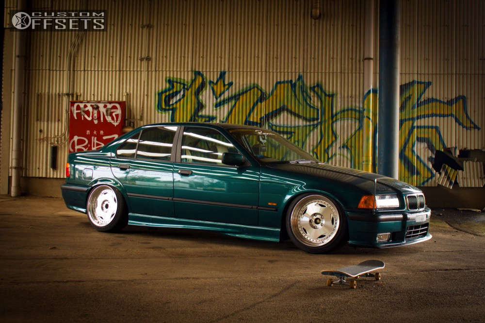 1998 BMW 323i with 17x9.5 25 IForce FD-50HD and 225/40R17 Goodyear 