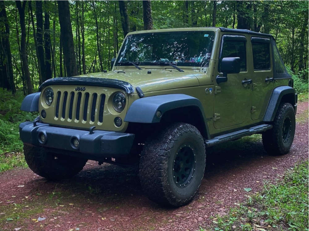1 2013 Wrangler Jeep Unlimited Sport Teraflex Leveling Kit Mb Wheels 352 Matte Black