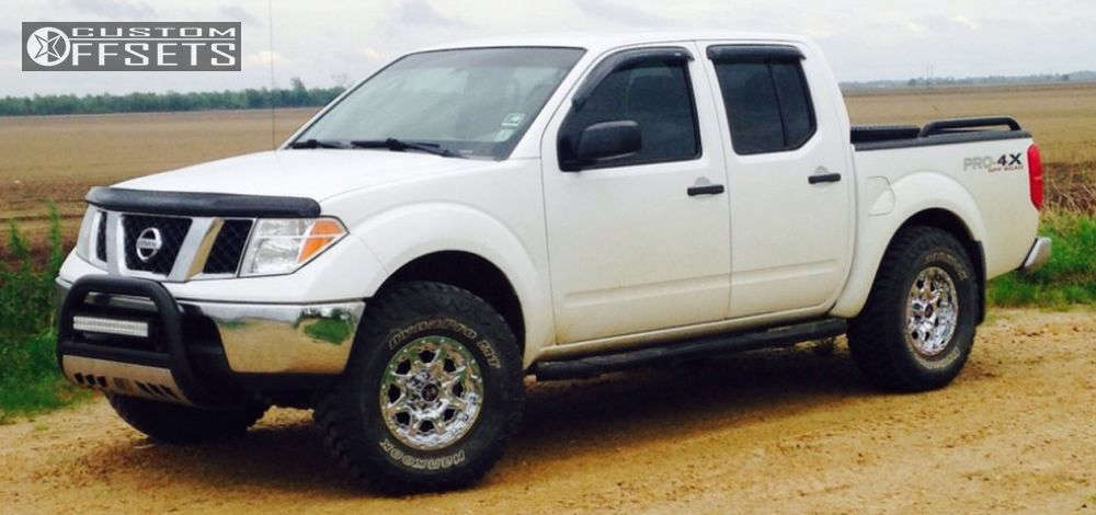 2008 Nissan Frontier with 16x8 -6 American Outlaw Buckshot and 285 ...