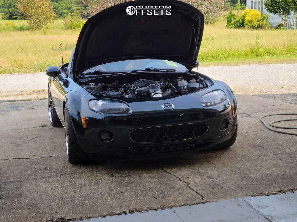 2007 Mazda MX5 Miata with 17x8 45 Konig Hypergram and 235/40R17 Falken