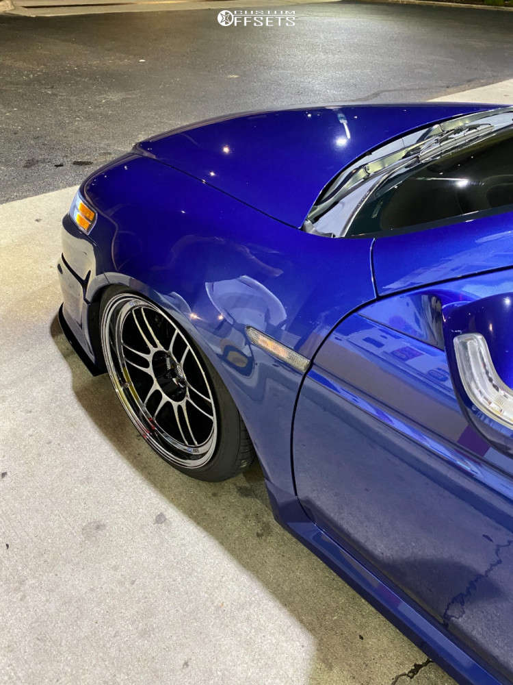 2008 Acura TL with 18x9.5 15 Enkei Rpf1 and 225/40R18 Nankang Ns25 and Air Suspension Custom