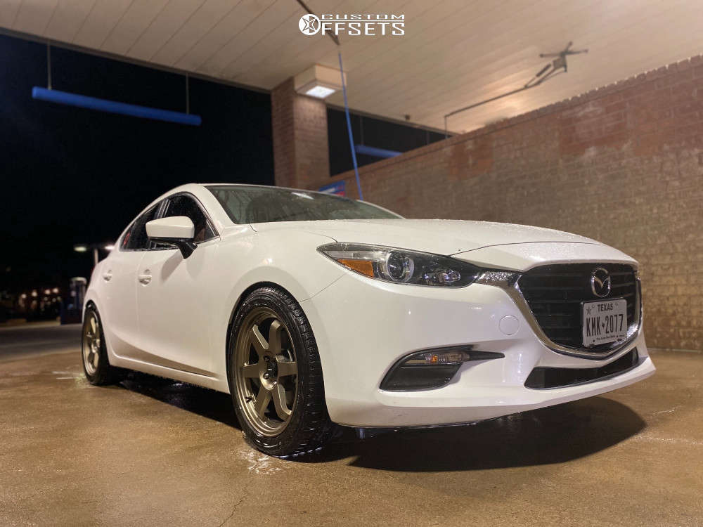 2018 Mazda 3 with 18x8 35 AVID1 AV6 and 235/45R18 Falken Pro G5