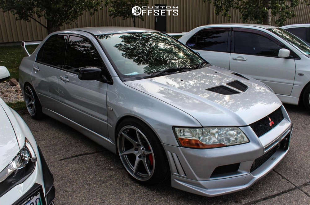 2001 Mitsubishi Lancer with 18x9.5 22 Anovia Titan and 235/40R18