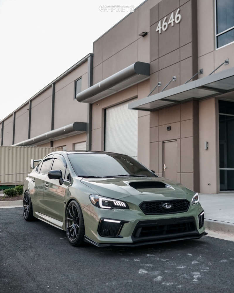 2017 Subaru WRX with 18x9.5 35 WedsSport Sa-10r and 265/35R18 
