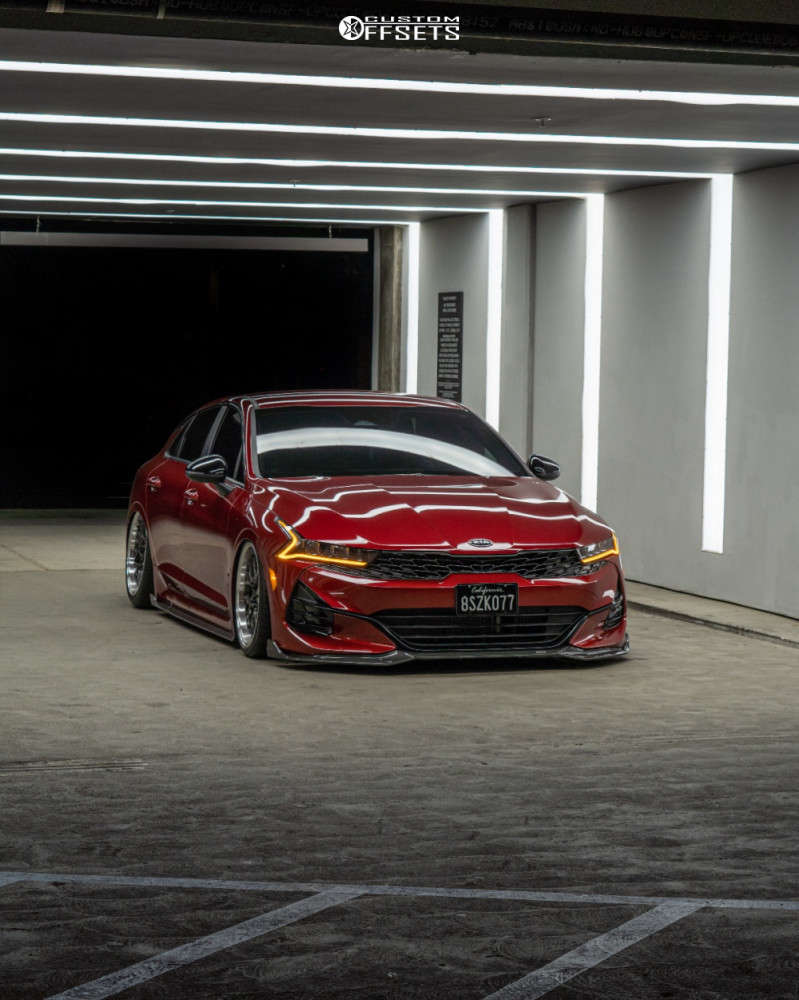 2021 Kia K5 with 19x8.5 30 ESR Cs11 and 235/35R19 Toyo Tires Proxes