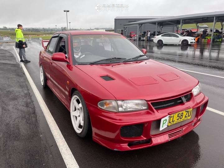 1993 Mitsubishi Mirage with 17x8 15 Koya Sf10 and 205/45R17