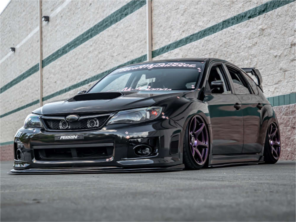 2013 Subaru WRX with 18x9.5 22 Kansei Tandem and 215/35R18