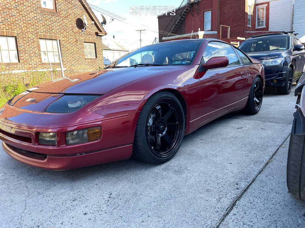 1993 Nissan 300ZX with 18x9.5 24 AVID1 AV6 and 235/40R18 Delinte