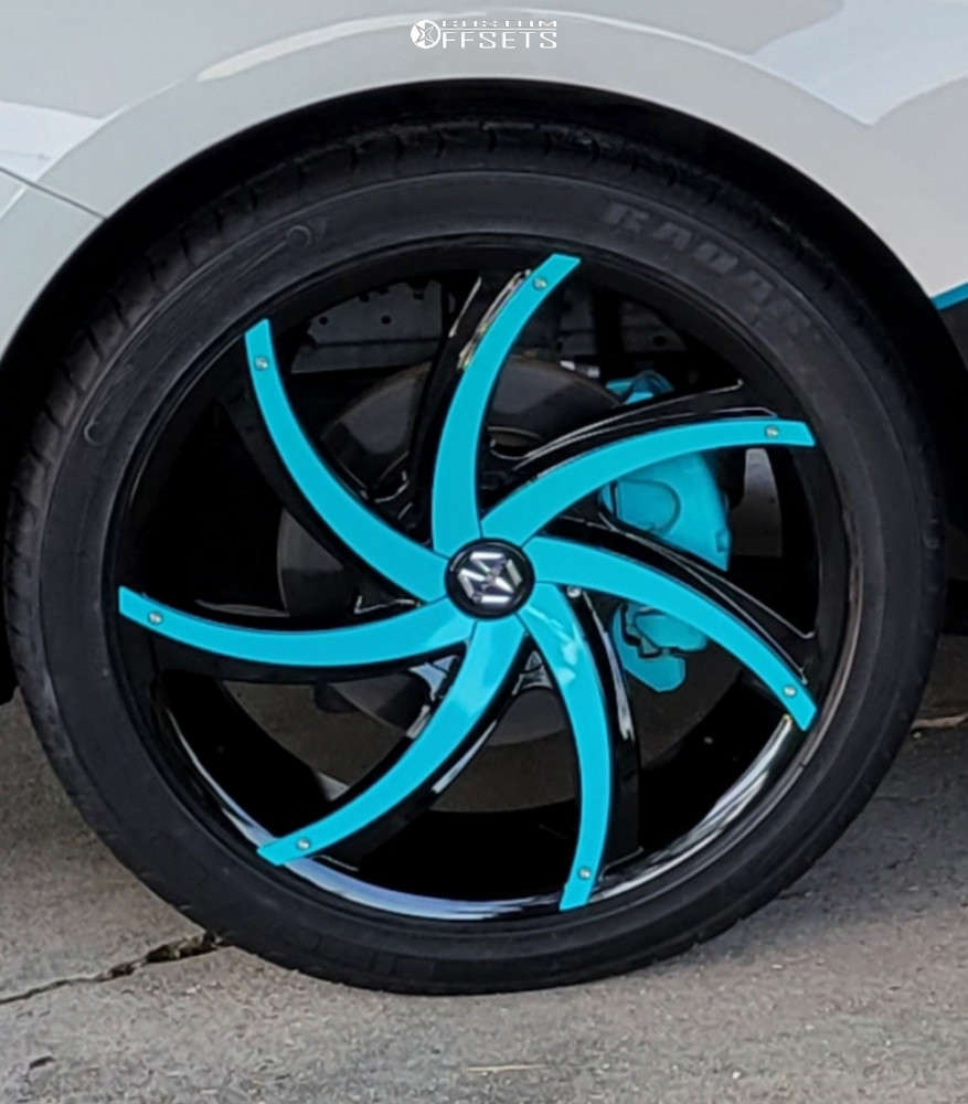 2018 Ford Mustang with 20x8.5 38 MASSIV 920 and 255/40R20 Radar Dimax ...