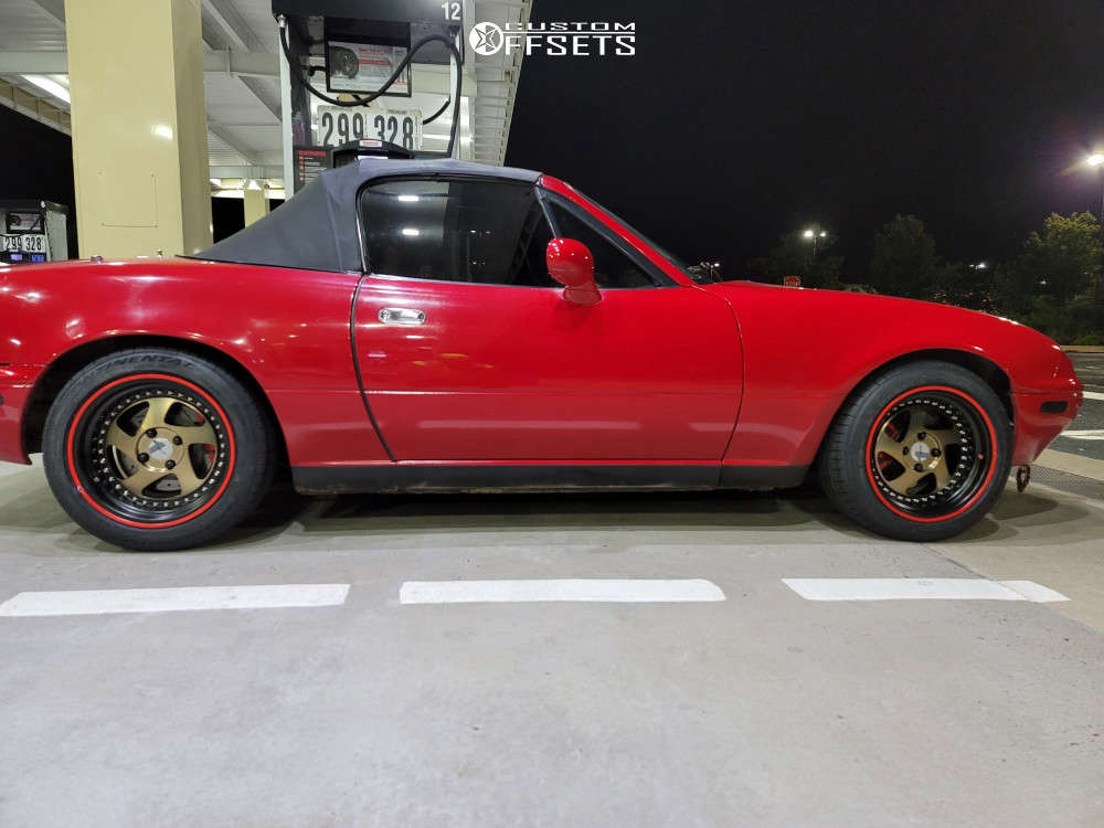 1997 Mazda Miata with 15x8 25 AVID1 Av19 and 205/50R15 Continental