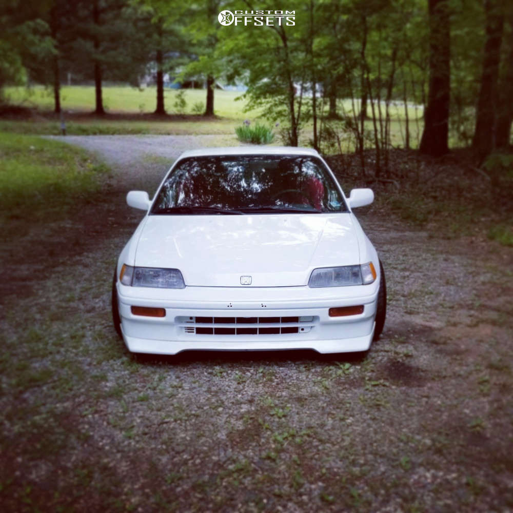1988 Honda CRX with 15x8 0 MST Mt11 and 195/45R15 Federal SS595 and  Coilovers | Custom Offsets, image size:1000x1000