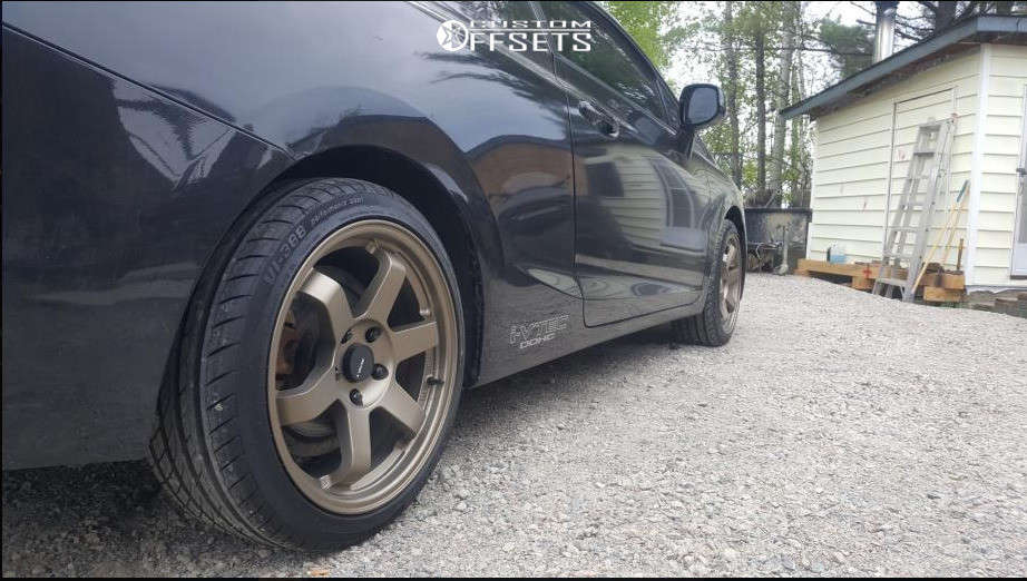 2012 Honda Civic with 17x8 35 AVID1 AV6 and 205/40R17 Nankang Ns