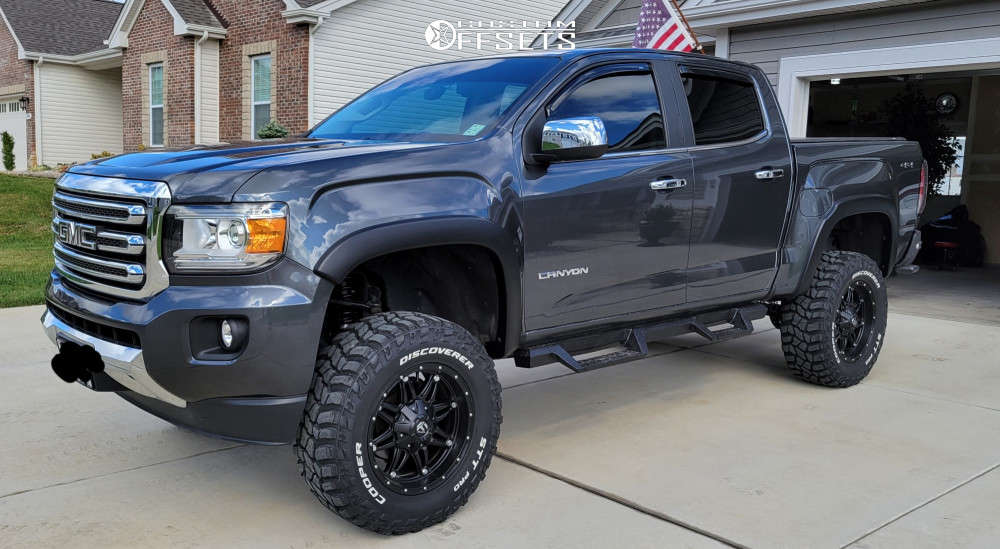 2016 GMC Canyon with 18x9 1 Fuel Hostage and 33/11.5R18 Cooper