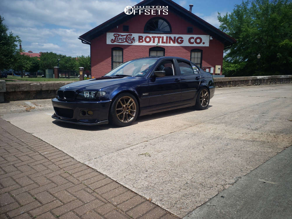 2002 BMW 325i with 17x8 40 Niche Dfs and 245/40R17 Continental Extreme ...