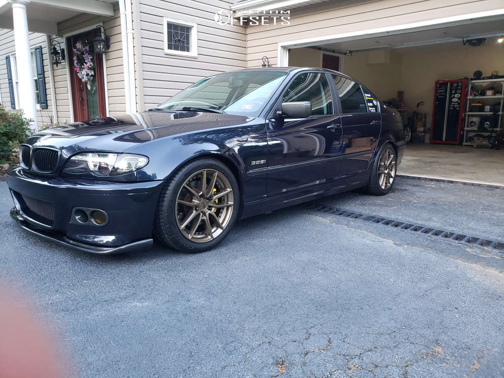 2002 BMW 325i with 17x8 40 Niche Dfs and 245/40R17 Continental Extreme ...