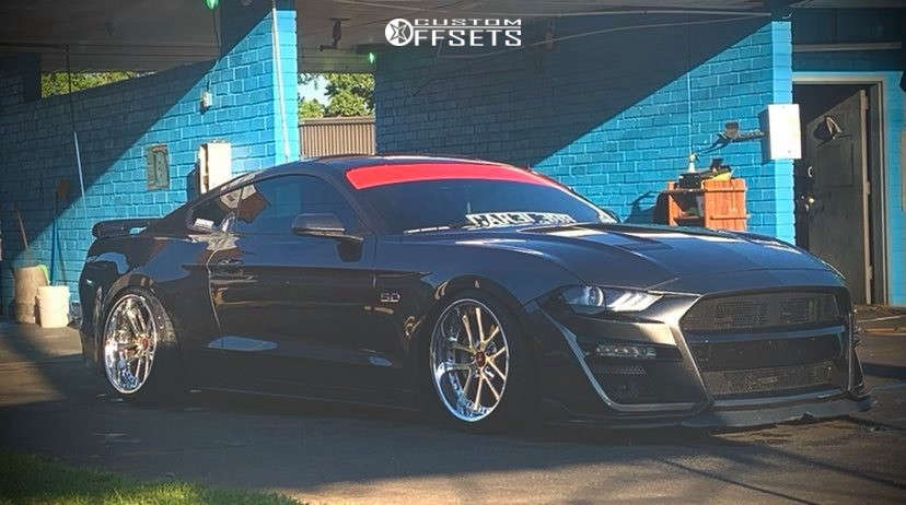 2019 Ford Mustang with 19x10 15 Weds Lxz and 235/35R19