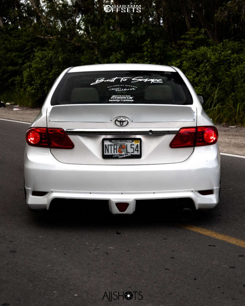 2011 Toyota Corolla with 17x8.5 35 ESR Sr07 and 205/40R17 Federal SS595 ...