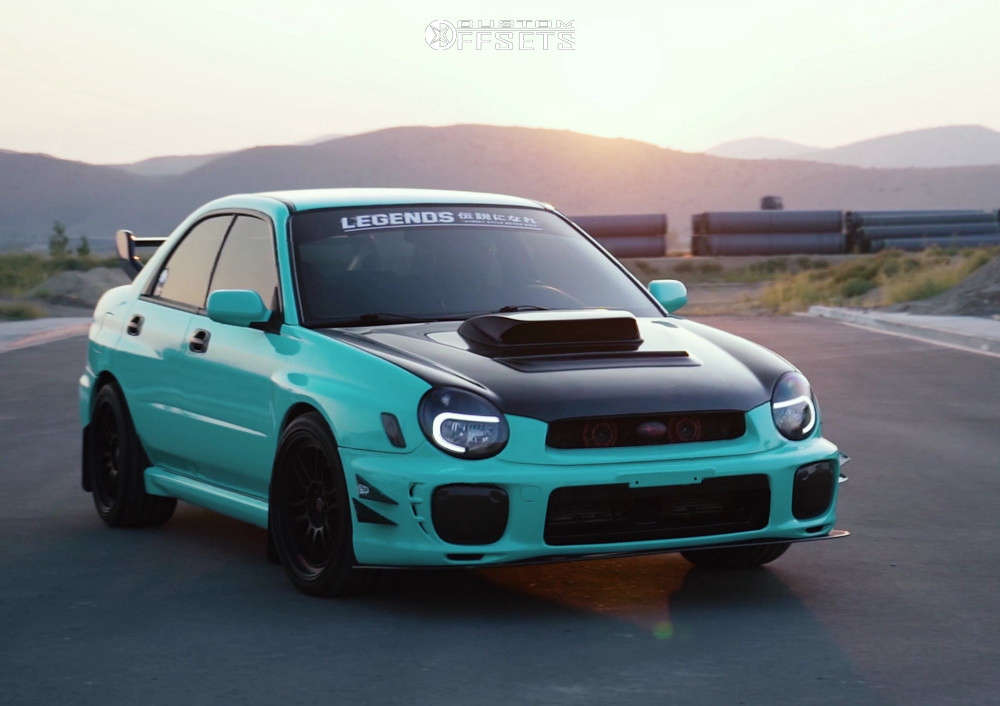 2003 Subaru Impreza with 18x9.5 38 Enkei Rpf1 and 255/35R18 Falken ...