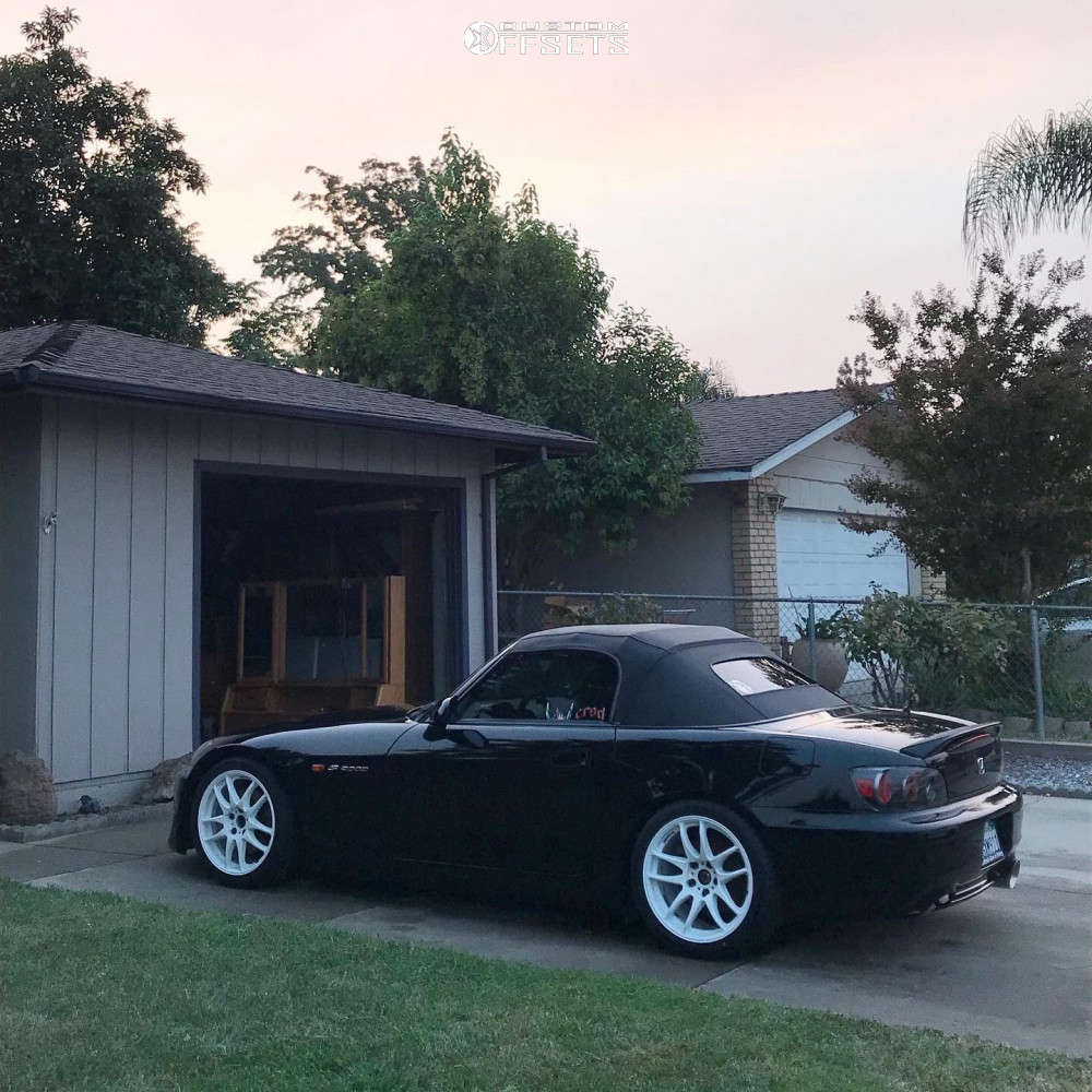2006 Honda S2000 with 17x8 47 Work Emotion Cr Kiwami and 215/45R17 