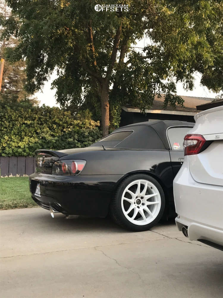 2006 Honda S2000 with 17x8 47 Work Emotion Cr Kiwami and 215/45R17 