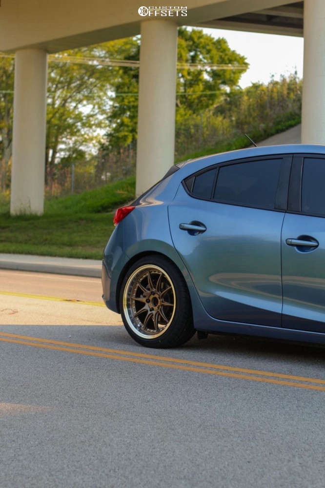 2017 Mazda 3 Sport with 18x8.25 35 Aodhan Ds07 and 225/40R18
