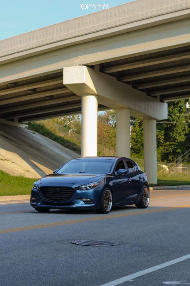 2017 Mazda 3 Sport with 18x8.25 35 Aodhan Ds07 and 225/40R18