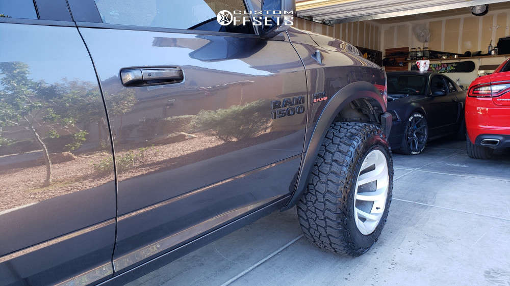 2017 Ram 1500 with 20x12 44 Red Dirt Road Tornado and 35/12.5R20