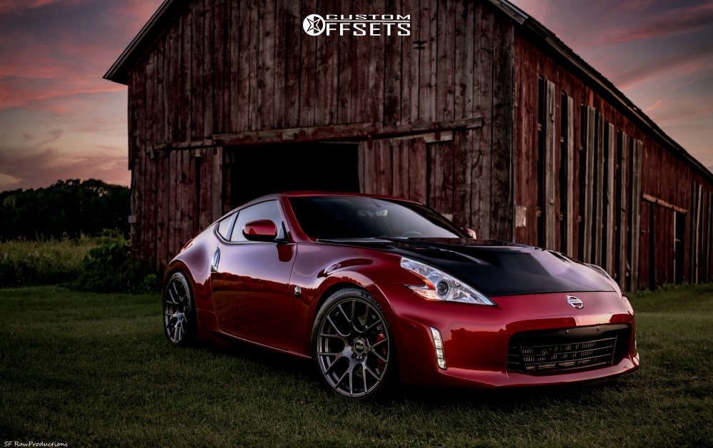 2014 Nissan 370Z Wheel Offset HellaFlush Lowering Springs 1928159