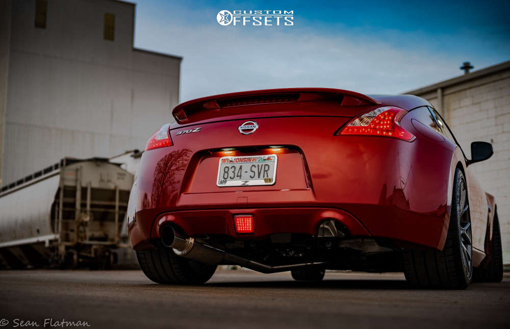 2014 Nissan 370Z Wheel Offset HellaFlush Lowering Springs 1928159