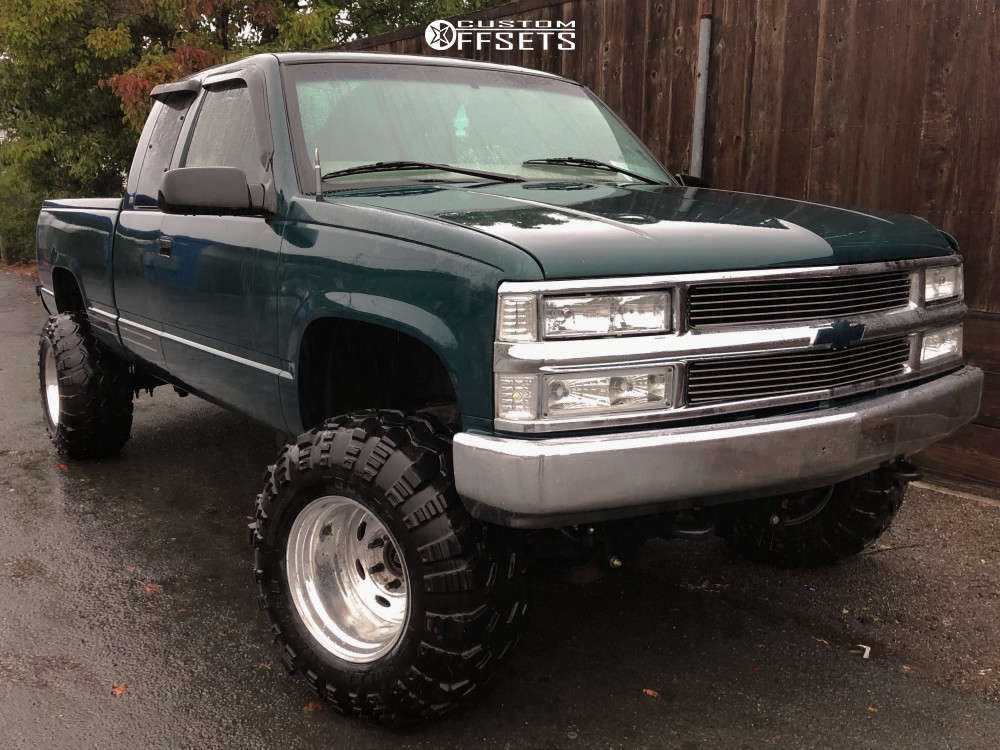 1997 Chevrolet K1500 with 16.5x12 -51 Weld Racing Typhoon and 33